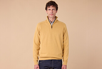 Heather Gold half-zip wool sweater - KENNETH