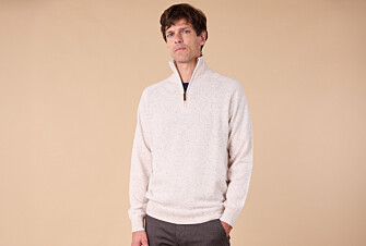 Off-white half-zip wool sweater - KENNETH