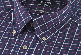 White and red check flannel shirt - LINDSAY
