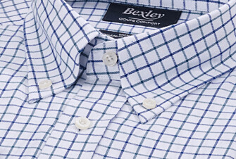 Blue & Green check flannel shirt - LINDSAY
