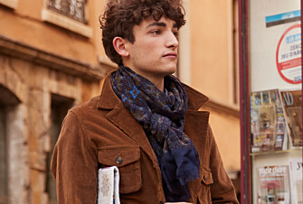 Blue & Khaki Wool scarf