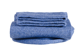 Men's Middle Blue Melange Cotton Socks