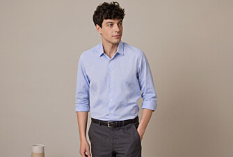 Blue Sky Cotton shirt - Straight collar - LOUIS CLASSIC