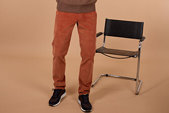 Men's rust corduroy chino trousers - NORMAN