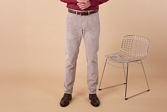 Light Taupe Grey Men's corduroy chinos - NORMAN