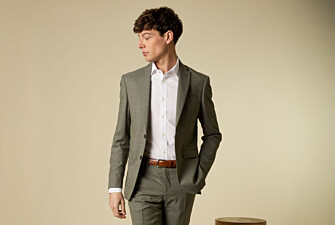 Light Khaki Melange Men's Suit Jacket - LAZARE