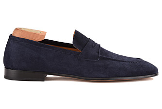 Navy Suede Loafers - BRIONE