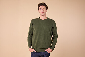 Green round-neck wool jumper - CONAN