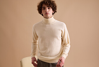 Ecru wool roll-neck jumper - EMERIC