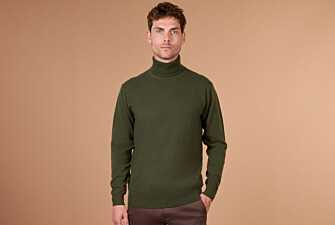 Green wool roll-neck jumper - EMERIC