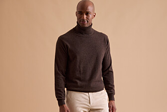 Dark Chocolate wool roll-neck jumper - EMERIC