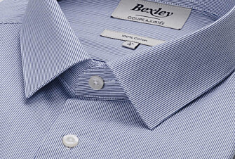 Navy shirt with white stripes - ANSELME