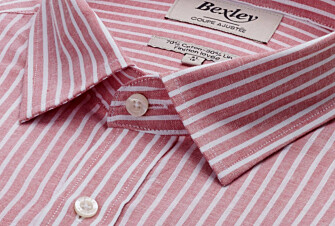 Old Pink and White cotton linen shirt - EDIBERT