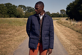 Men's navy lightweight goose down parka - NILSEN