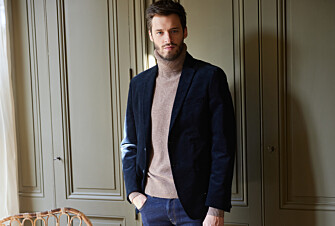Men's Navy Suit Blazer - LÉONTILDE