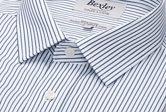 White shirt with green stripes - GEOFFROY