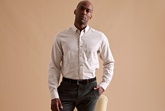 Ecru Flannel shirt with Pocket - ALEXANDER