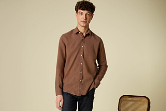 Men’s Mocha Chambray Shirt - SILBERT
