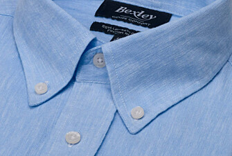 Light Blue Chambray cotton/linen shirt - COLTEN