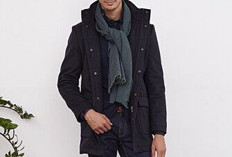 Navy Men's cashmere wool coat - GRELLAN