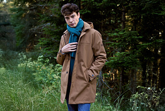 Brown padded Men's trench coat - AURESTILDE