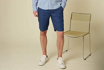 Indigo Blue Linen Bermuda Shorts - BORYS