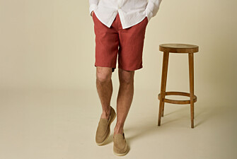 Terracotta Linen Bermuda Shorts - BORYS