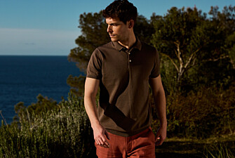 Men’s Dress Knit Polo Shirt Cocoa - BRAIDEN