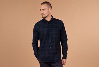 Navy & Dark Green Flannel shirt - Pocket - ANDRICK