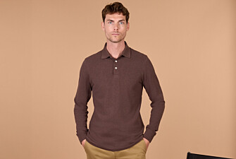Dark chocolate melange polo shirt - ALEC II ML