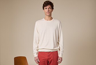 Men's Organic Cotton/Linen Sweater with Round Neck, String Color - CLINDMIR