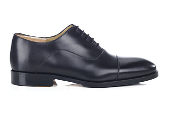 Black Men's Oxford shoes - Leather sole with pad - GRAKLEY