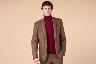 Men's Brown Herringbone Suit Blazer - LAURIAN