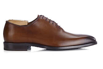 Men's patina Cognac oxford shoes - STANFORD GOMME