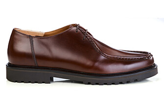 Men's chocolate leather derby rubber sole - COLNEY II GOMME