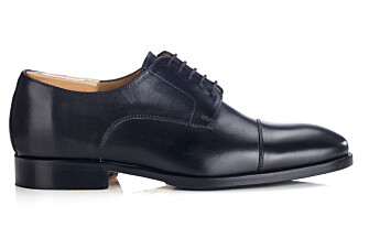 Men's Derbies Black leather sole with rubber pad - MAYWELL PATIN