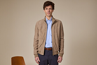 Beige suede jacket - SEAVER