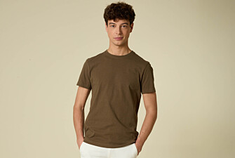 Men's T-Shirt Cotton/Linen - Olive - ENIAS