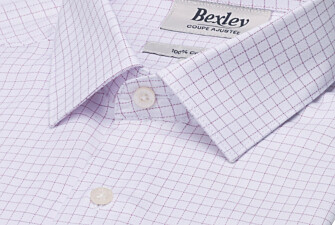 Men's checked red and white shirt - DORIMOND CLASSIC