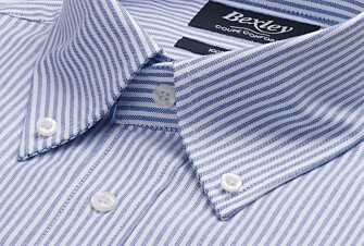 Oxford Shirt for Men – Navy & White  Stripes - KEVON
