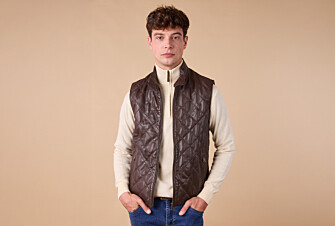 Chocolate leather Down Jacket - NICKELSON