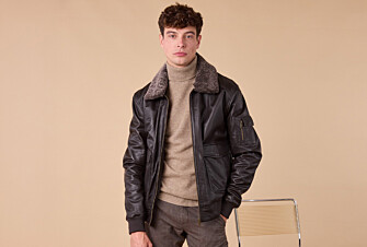 Men’s chocolate aviator jacket - TYLER II