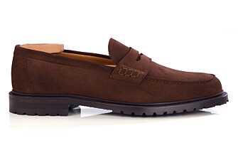 Men's chocolate suede loafer - DOWARD GOMME