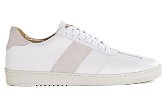 Men’s leather sneakers – White and ecru suede - NANGKITA