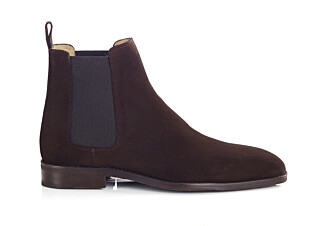 Men's Bitter Chocolate Suede Chelsea Boots - STANHIGH GOMME