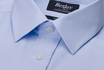 Men’s plain white cotton shirt - DELMONT