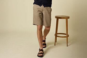 Light Khaki Chevron Bermuda Shorts - KYRAS