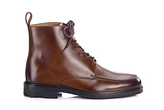 Brown Cognac Derby Boots - Rubber outsole - HUDSON HIGH GOMME COUNTRY