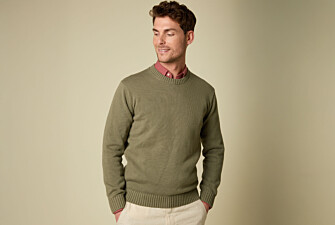 Crew neck jumper - Khaki - CALDERIK