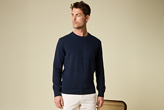 Crew neck jumper - Navy - CALDERIK